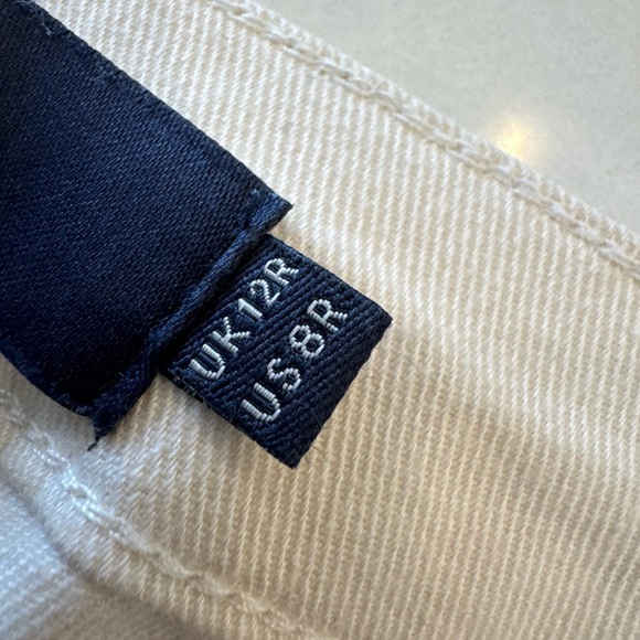 Boden Cream The Denbigh Jean Denim Pants Tie Ankle / US 8R - Picture 11 of 11